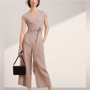 BNWT Aritzia Wilfred linen Brax jumpsuit